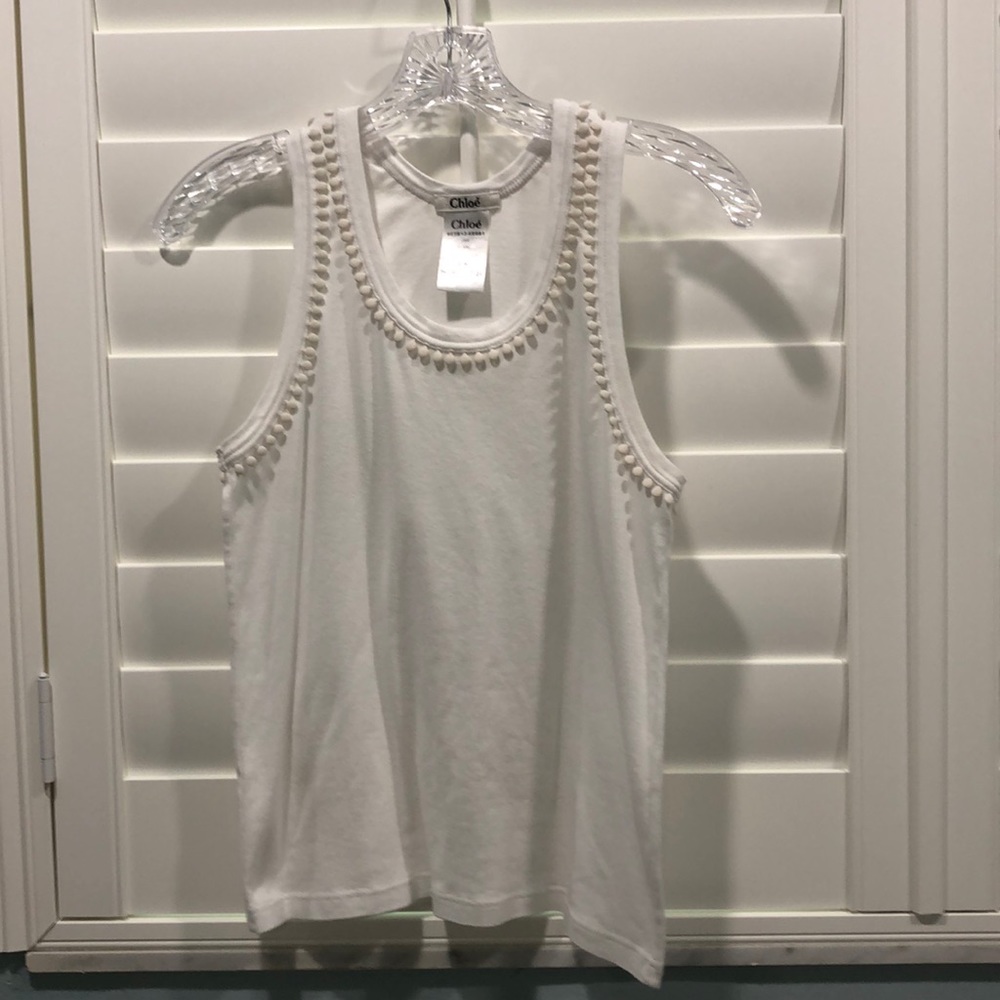 Chloe white tank top